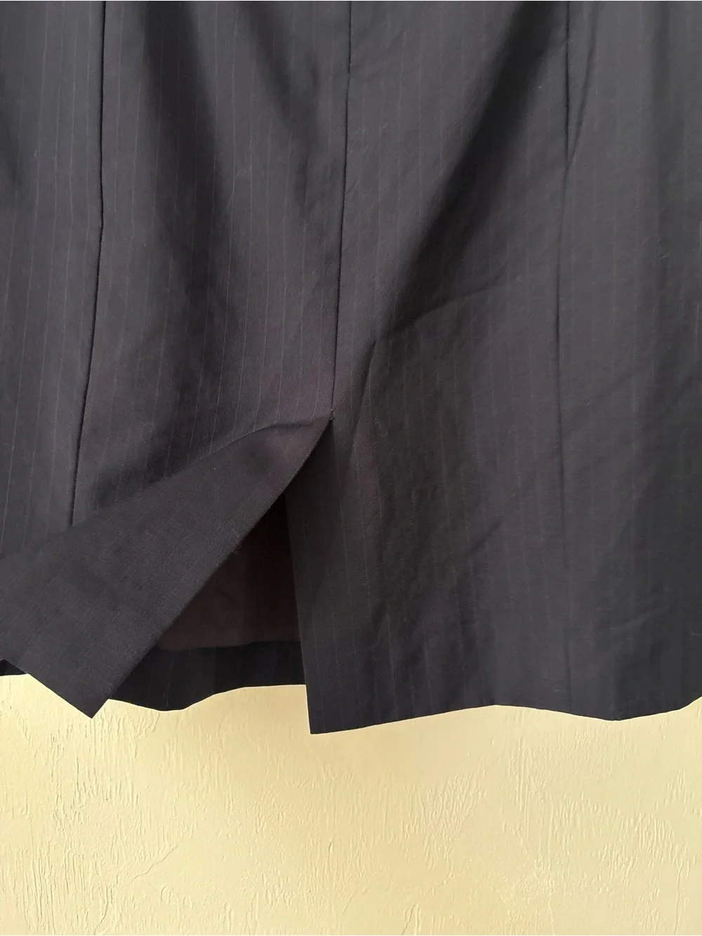 J. Crew Navy Pinstripe Pencil Skirt